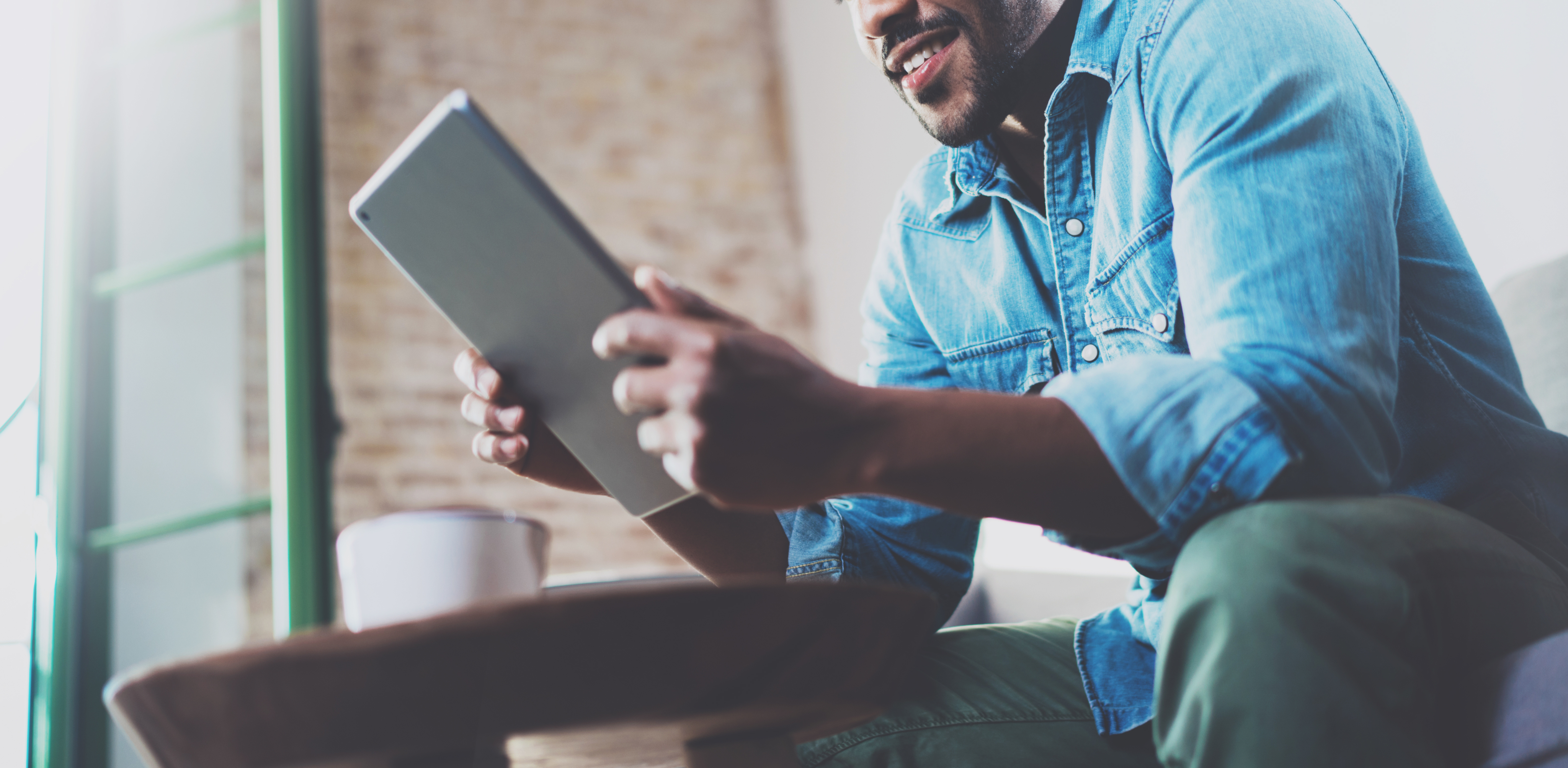 Person using tablet