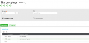 Sage X3 intercompany - site grouping