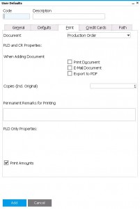 SAP Business One – Systems Admin Made Easy - Users Defaults