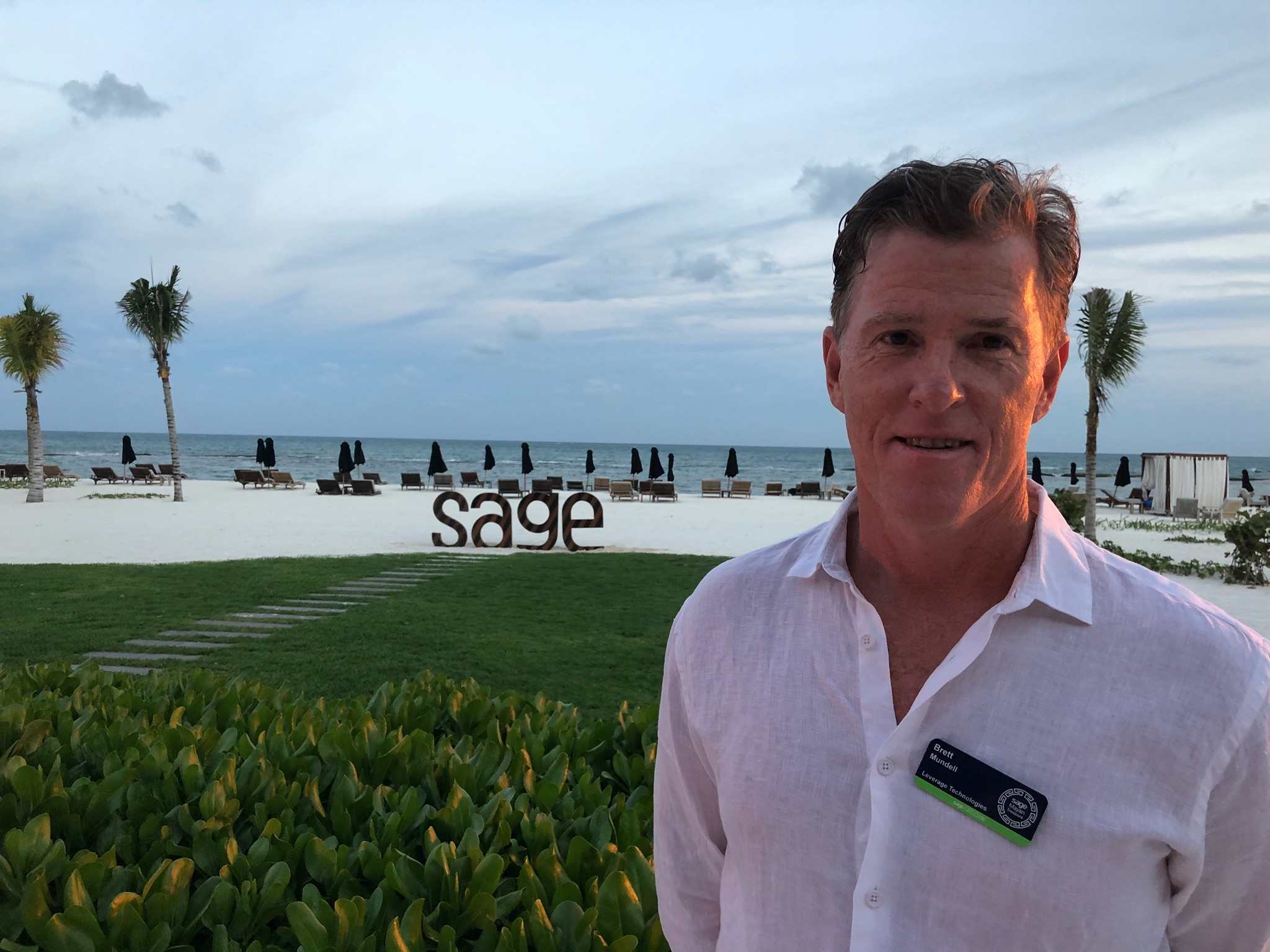 Leverage Technologies Managing Director Brett Mundell at the 2017 Sage CEO Circle in Mexico