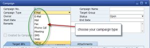 SAP Business One CRM – Marketing Campaign Management