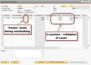 SAP Business One Version 9 Inventory Counting
