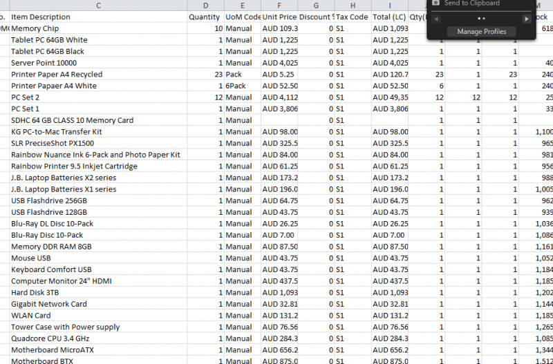 SAP Business One version 9.1 – MS Excel Integration