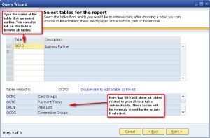 Creating a query in SAP Business One - Part two