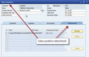 SAP Business One Drag and Drop from MS Outlook