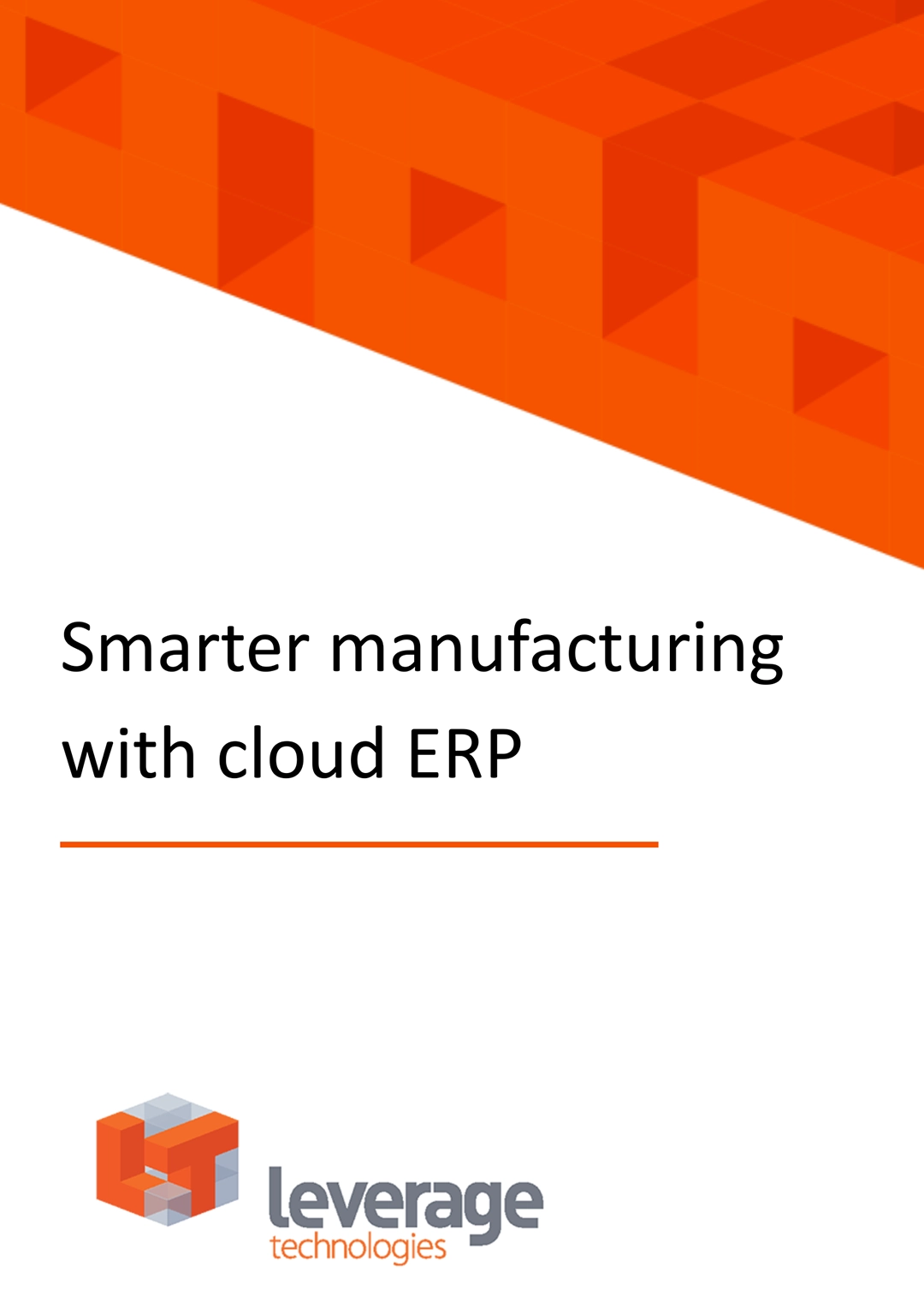 Smarter manufacturing with cloud ERP
