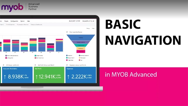 Basic Navigation in MYOB Acumatica
