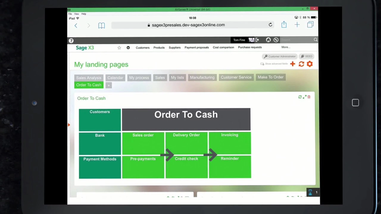 Creating a sales order