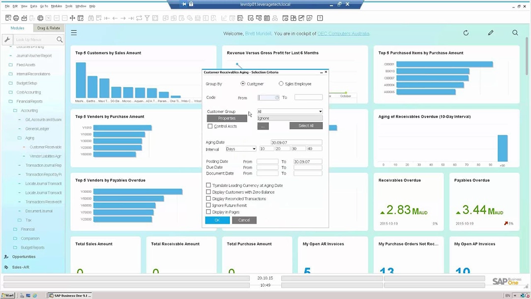 Finance Modules Overview and workflow