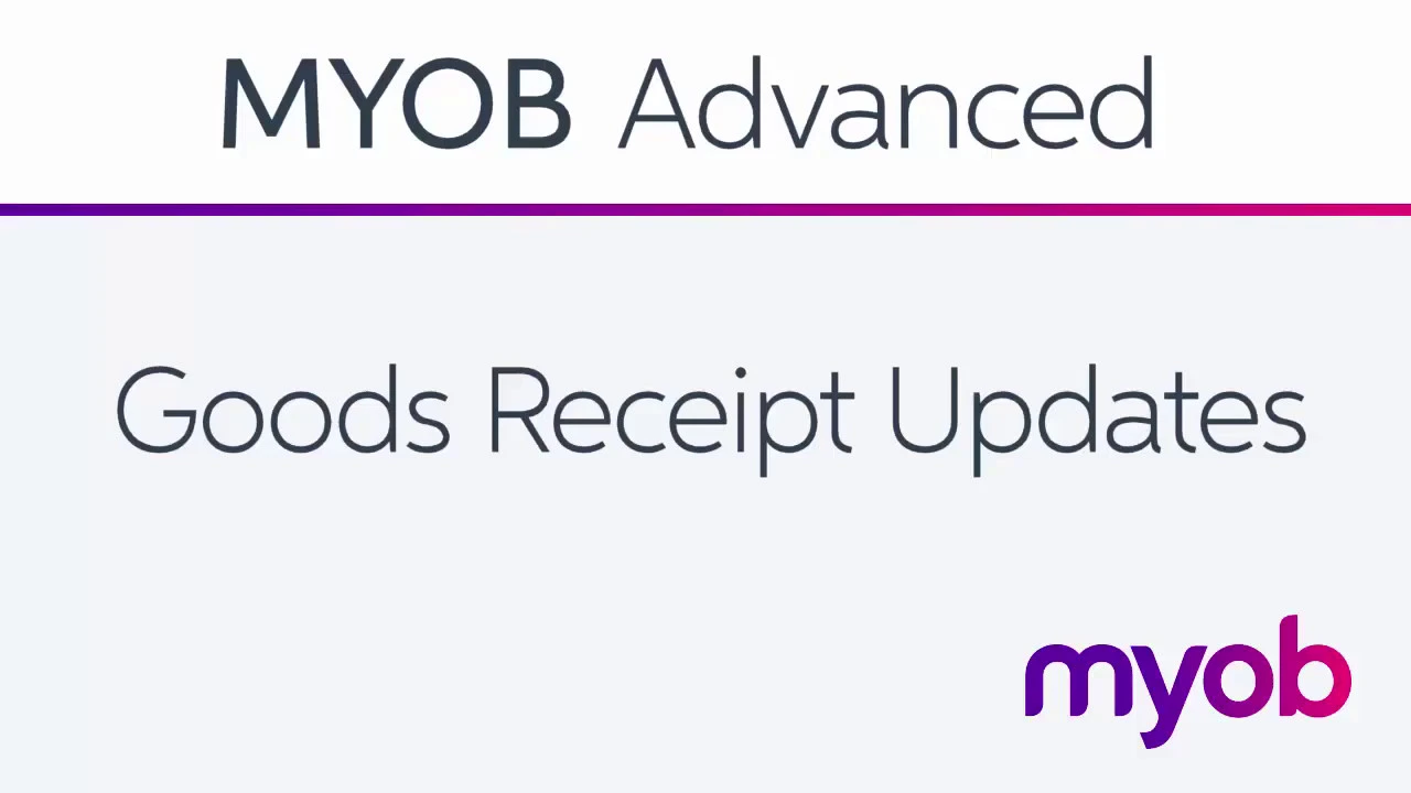 Goods Receipt Updates