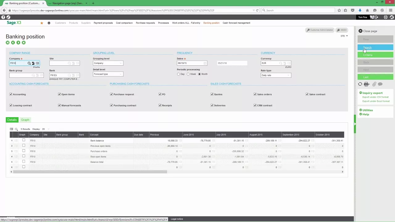 Optimise cash management