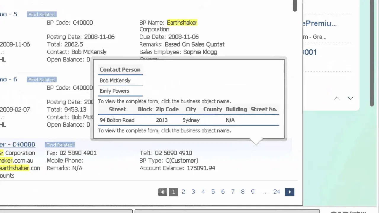 SAP B1 HANA Enterprise Search