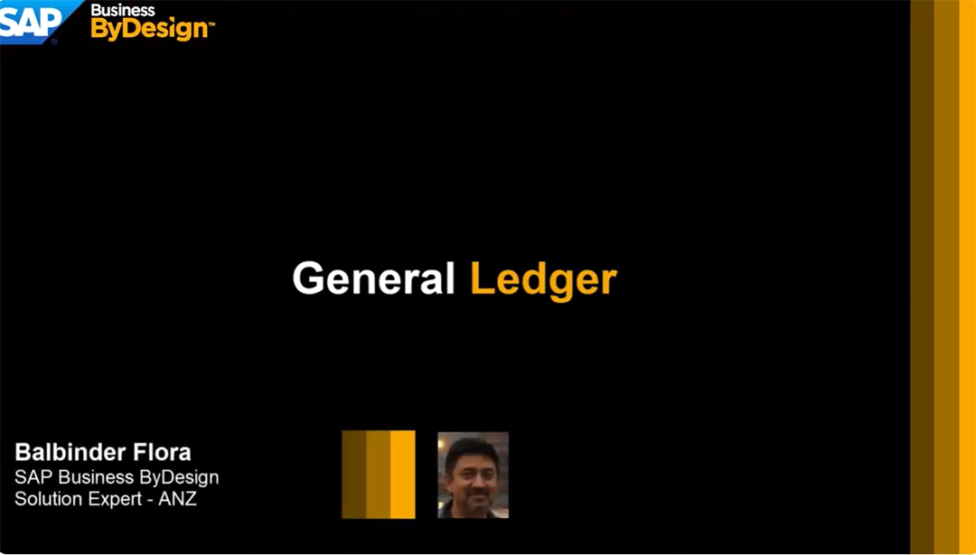 SAP Business ByDesign-General Ledger