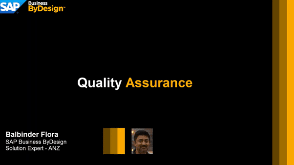 SAP Business ByDesign - Quality Assurance