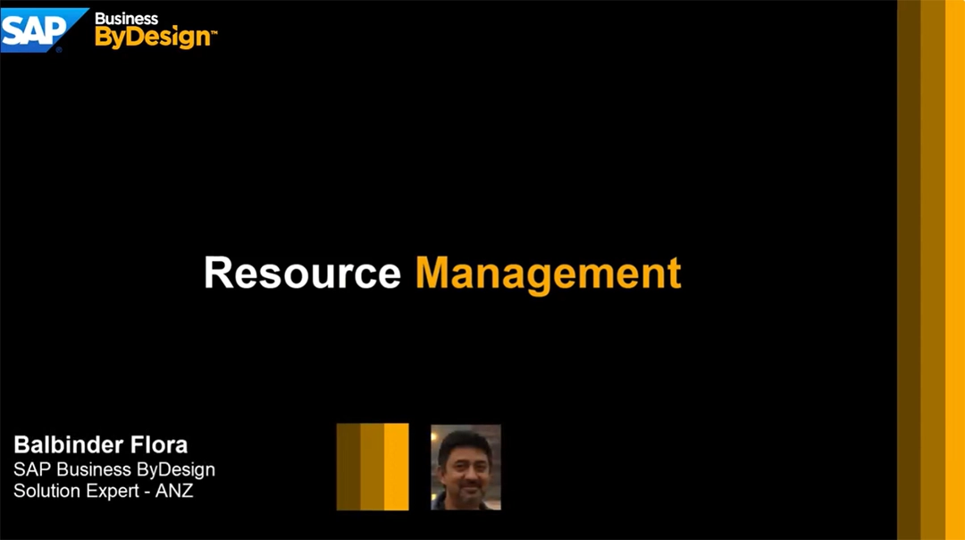 SAP Business ByDesign-Resource Management