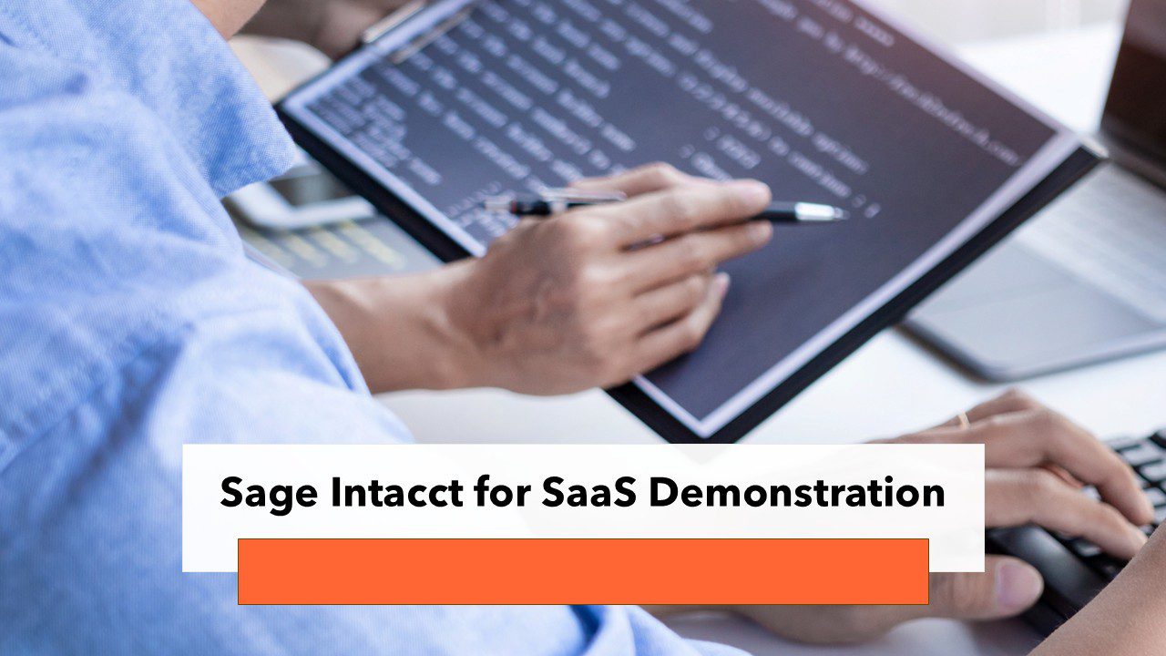 Sage Intacct for SaaS Demonstration