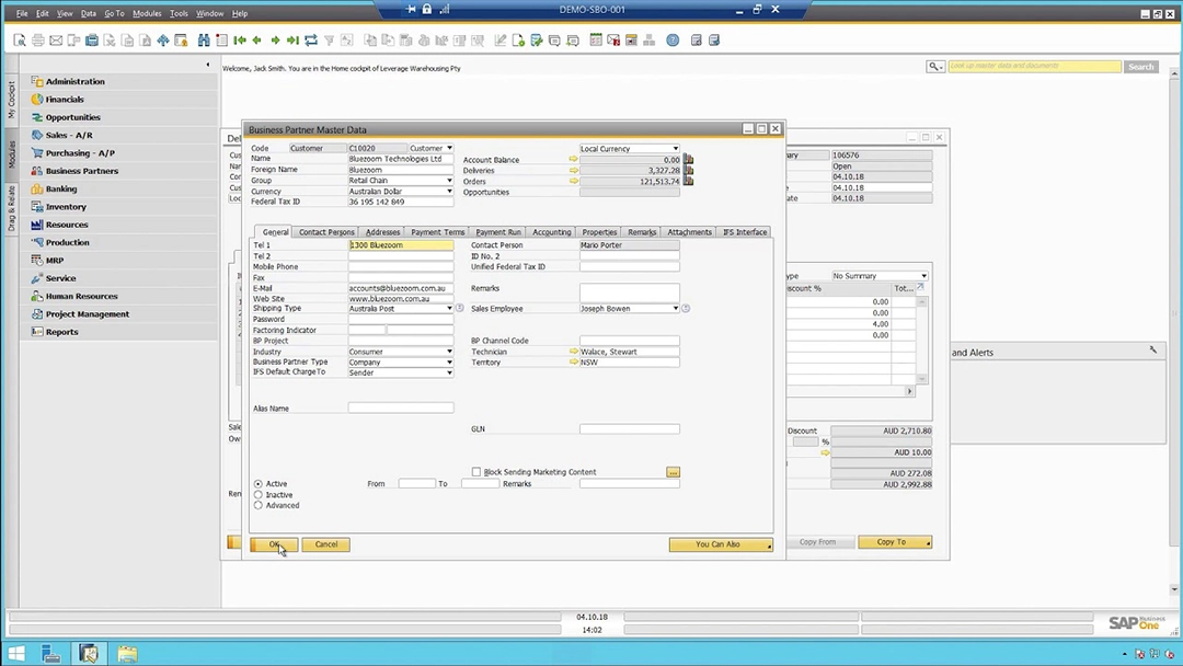 Smartfreight freight management for SAP B1
