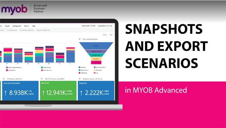 Snapshots and Export Scenarios in MYOB Acumatica