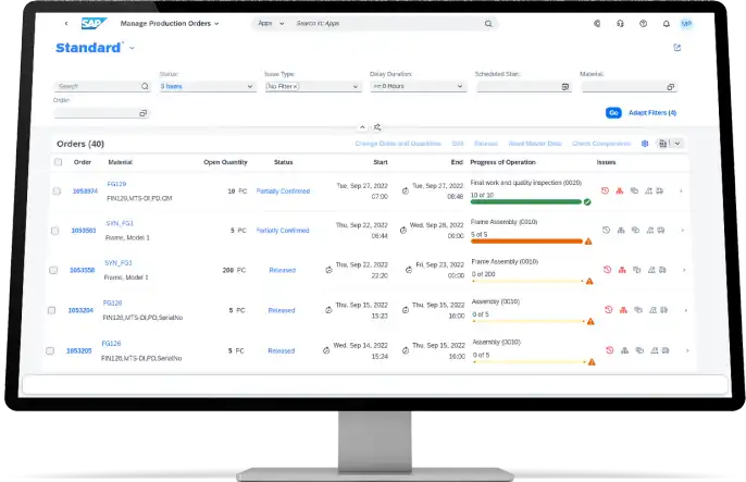Functionality in SAP Cloud ERP