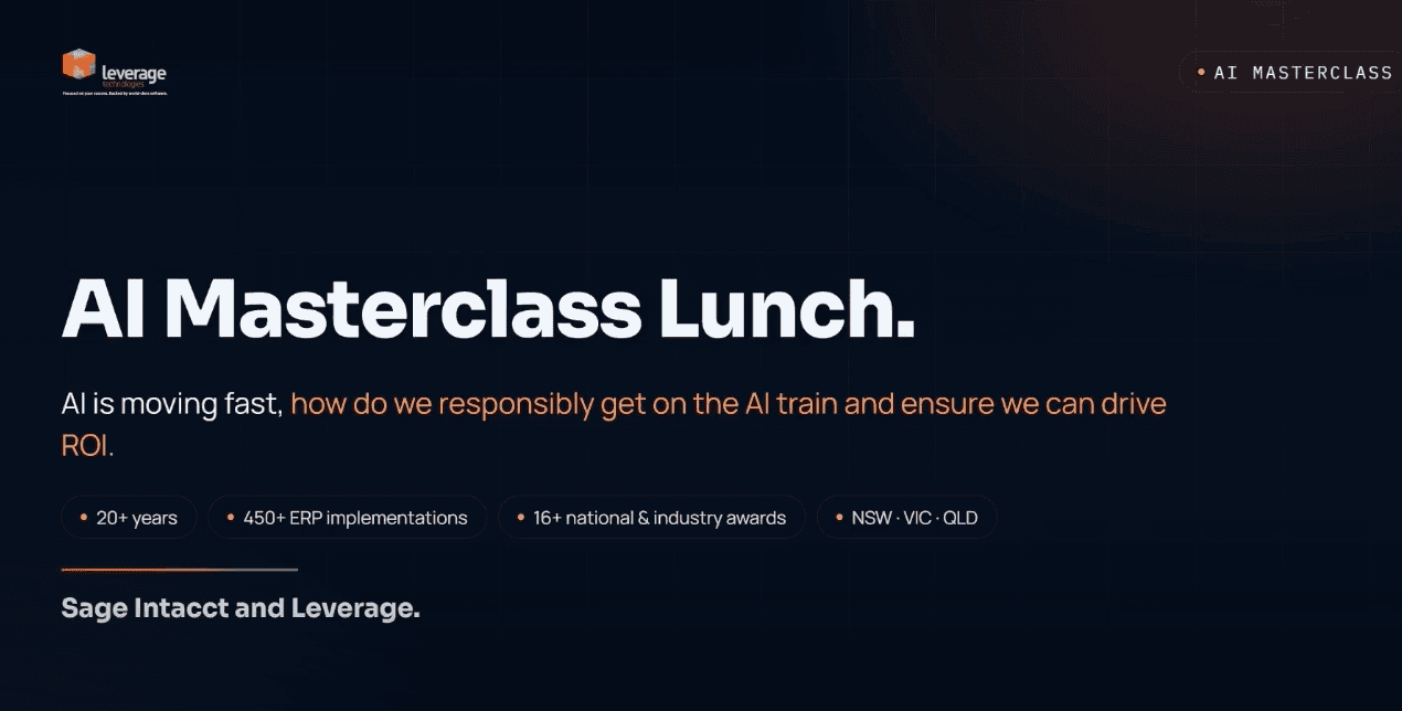 Sage Intacct Ai Masterclass Lunch